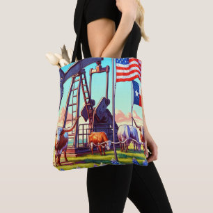 Ölpumpe und einsame Rinder in Texas