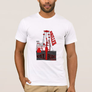 Ölquelle-Bohrer, Ölplattform-T - Shirt, Ölfeld, T-Shirt