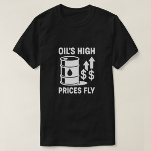 Öls hohe Preise fliegen Vintage-Tankstellen Humor T-Shirt