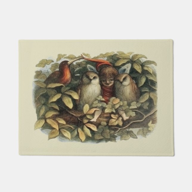 Öls und Elf Fairies - Illustration zur Natur Fußmatte (Vorderseite)