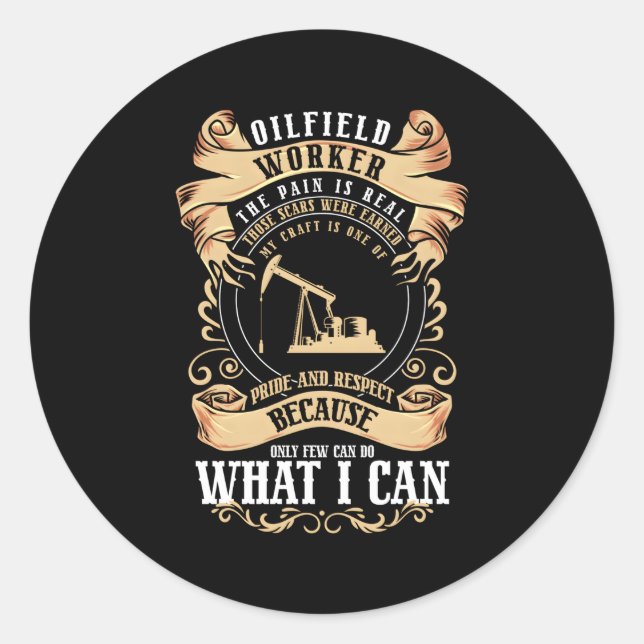 Ölschiefer Roghneck Runder Aufkleber (Vorderseite)