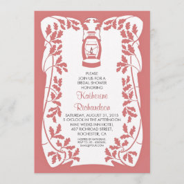 Ölseeschwalbe und Eichenbaum rustikales Brautparty Einladung