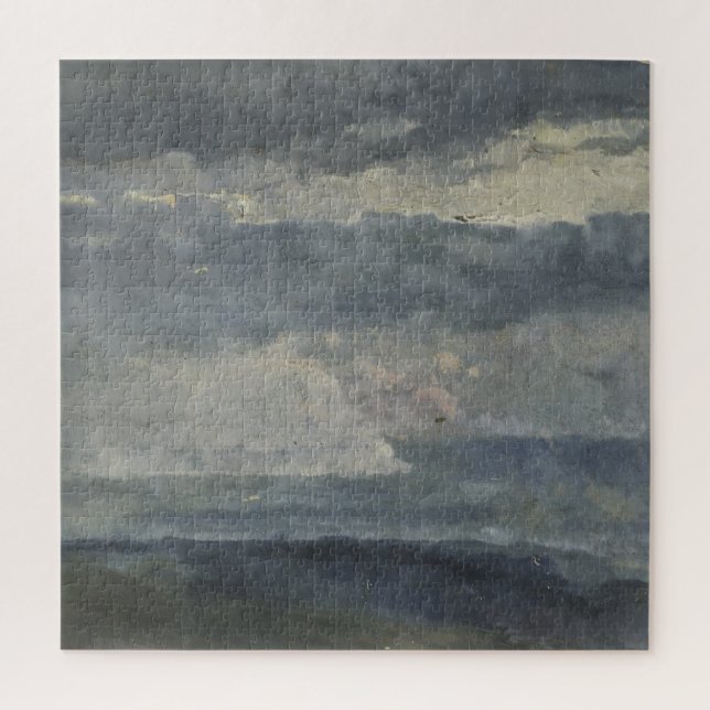 Ölstudie über Wolken - klassischer atmosphärischer Puzzle (Vertikal)