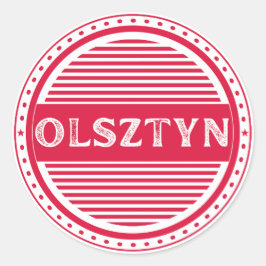 Olsztyn City Pride Emblem – Polish Identity Runder Aufkleber