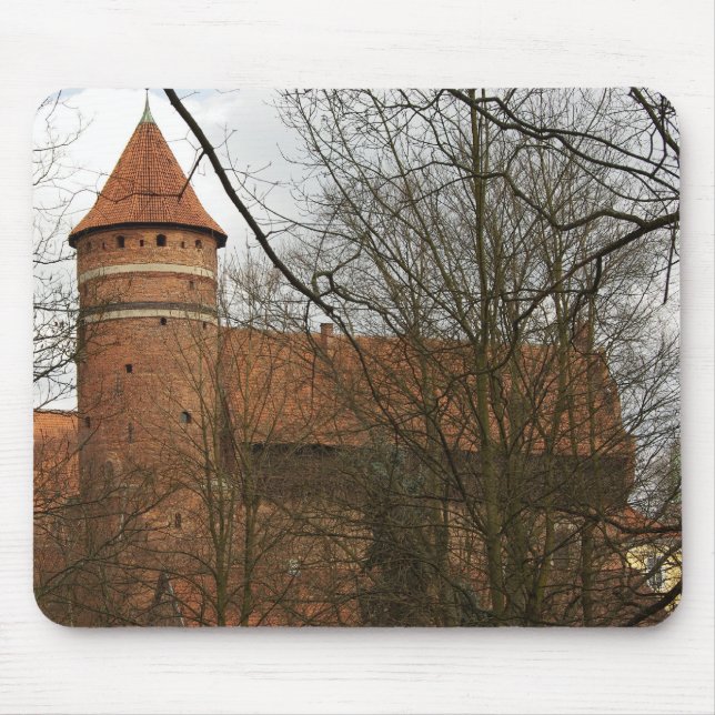 Olsztyn Mittelalterliches Gotisches Schloss - Mous Mousepad (Vorne)