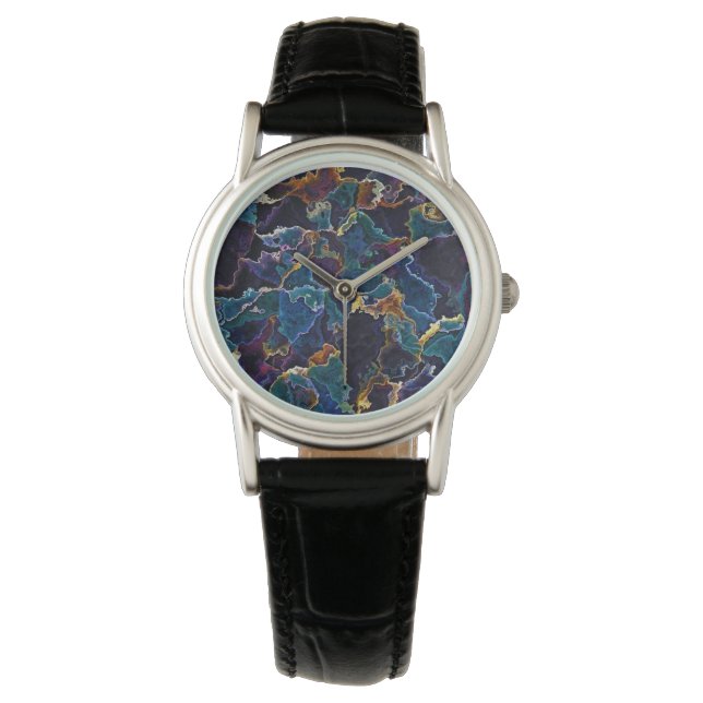 Ölteppich Armbanduhr (Vorderseite)