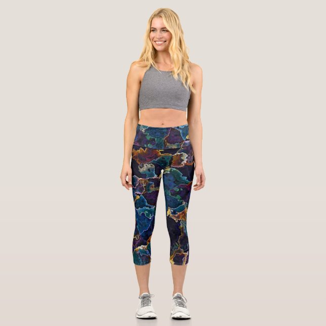 Ölteppich Capri Leggings (Vorderseite)