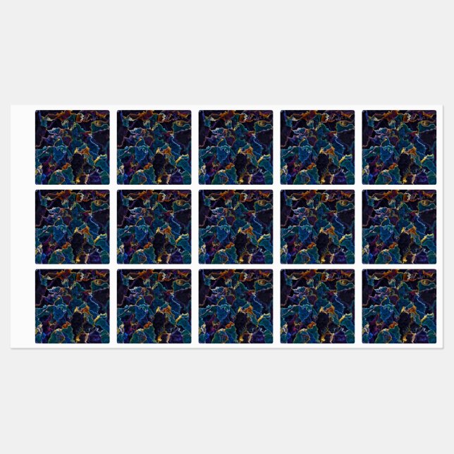 Ölteppich Etiketten (Blatt)