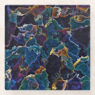 Ölteppich Glasuntersetzer