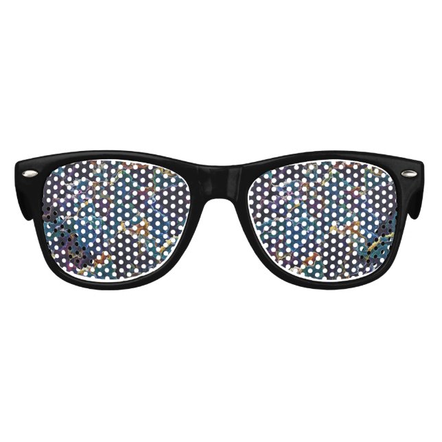 Ölteppich Retro-Sonnenbrille Partybrille (Vorderseite)