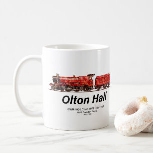 Olton Hall Vintag Steam Train English Locomotive Kaffeetasse