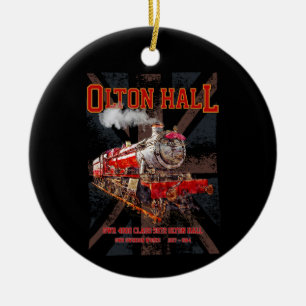 Olton Hall Vintag Steam Train English Locomotive Keramik Ornament