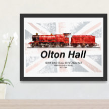 Olton Hall Vintag Steam Train English Locomotive