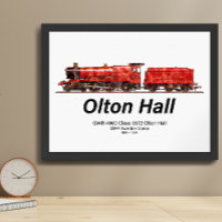 Olton Hall Vintag Steam Train English Locomotive
