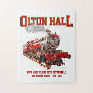 Olton Hall Vintag Steam Train English Locomotive Puzzle