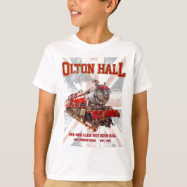 Olton Hall Vintag Steam Train English Locomotive T-Shirt