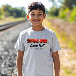 Olton Hall Vintag Steam Train English Locomotive T-Shirt