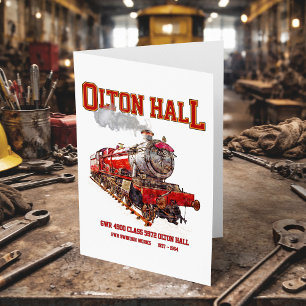 Olton Hall Vintage-Dampflokomotive  Dankeskarte