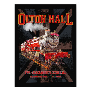 Olton Hall Vintage-Dampflokomotive Fotodruck