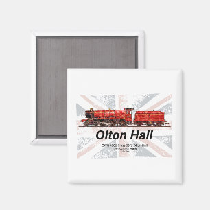 Olton Hall Vintage-Dampflokomotive Magnet
