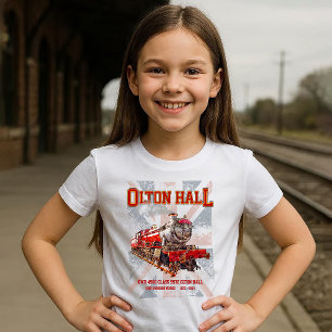 Olton Hall Vintage-Dampflokomotive T-Shirt