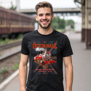Olton Hall Vintage-Dampflokomotive T-Shirt