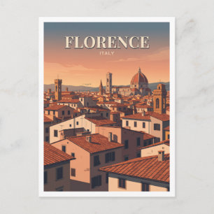 Oltrarno-Dächer bei Sonnenuntergang Florenz Italie Postkarte
