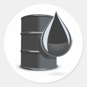 Öltrommel Runder Aufkleber