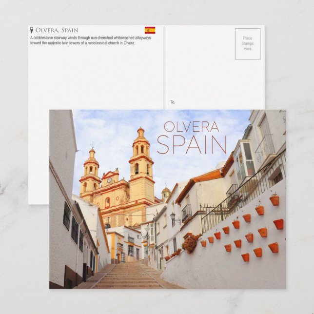 Olvera, Spanien Reise-Ansichtskarte Postkarte (Vorne/Hinten)