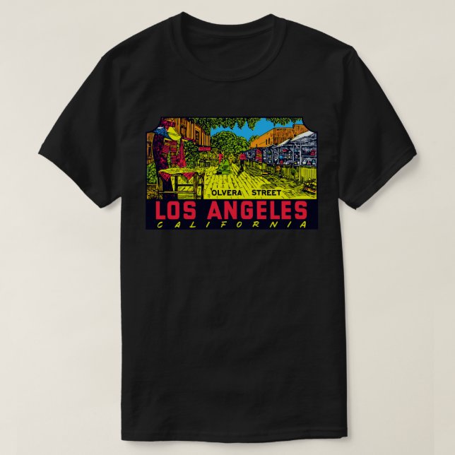 Olvera Street Los Angeles 1960er T-Shirt (Design vorne)
