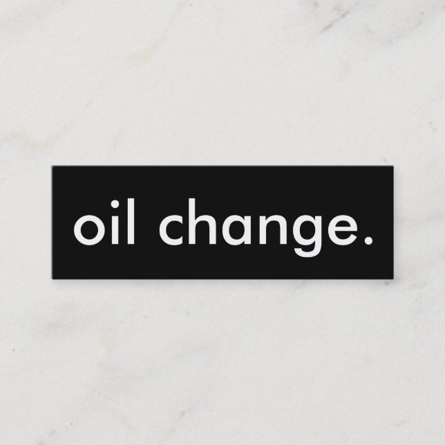 Ölwechsel. LoyalitätsLochkarte Treuekarte (Vorderseite)