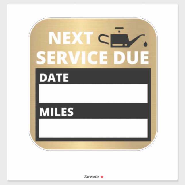 Ölwechsel, nächste Erinnerung Aufkleber (Blatt)