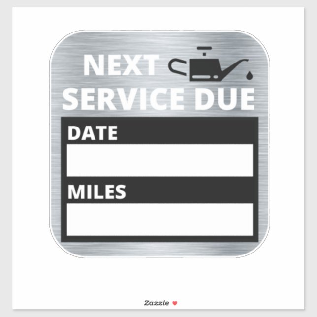 Ölwechsel, nächste Erinnerung Aufkleber (Blatt)