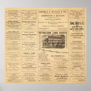 Ölwerbung in New York und Pennsylvania Poster