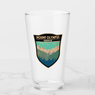 Olymp Berg Griechenland Reise Kunst Vintage Glas