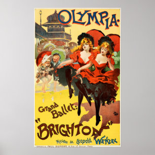 OLYMPIA BRIGHTON Grand Ballet Französische Theater Poster