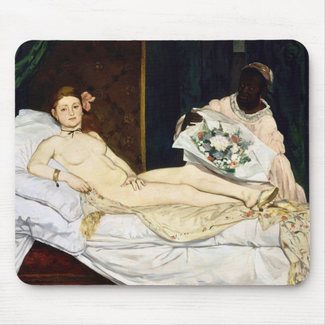 Olympia, Edouard Manet, 1863 Mousepad (Vorne)