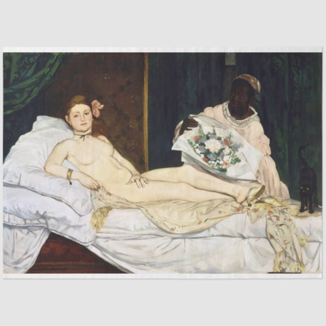 Olympia, Edouard Manet, 1863 Seidenpapier (Vorderseite)