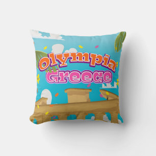 Olympia Griechenland Reiseplakat. Kissen