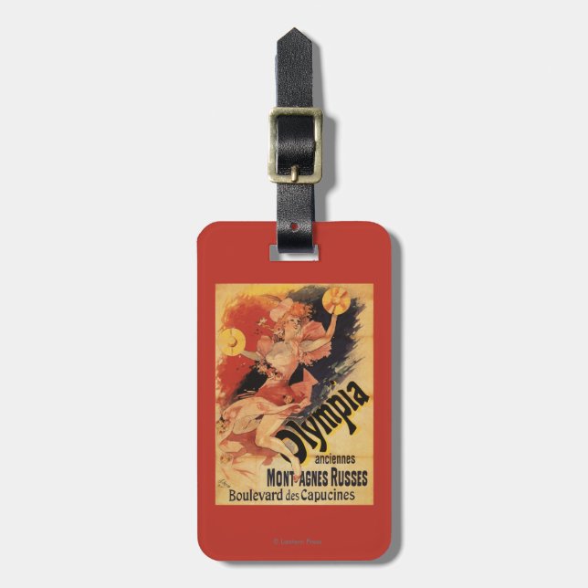 Olympia-Nachtklub-Mädchen-zusammenstoßende Becken Gepäckanhänger (Vorderseite vertikal)