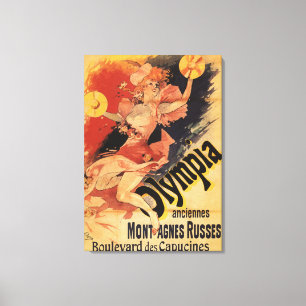 Olympia-Nachtklub-Mädchen-zusammenstoßende Becken Leinwanddruck