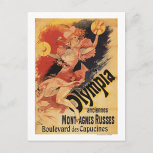 Olympia Nightclub Girl Crashing Cymbals Postkarte