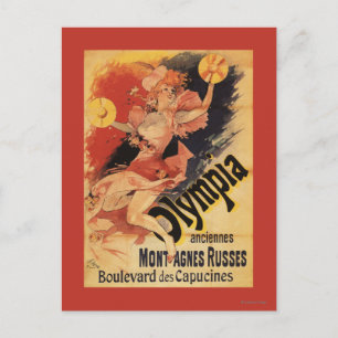 Olympia Nightclub Girl Crashing Cymbals Postkarte