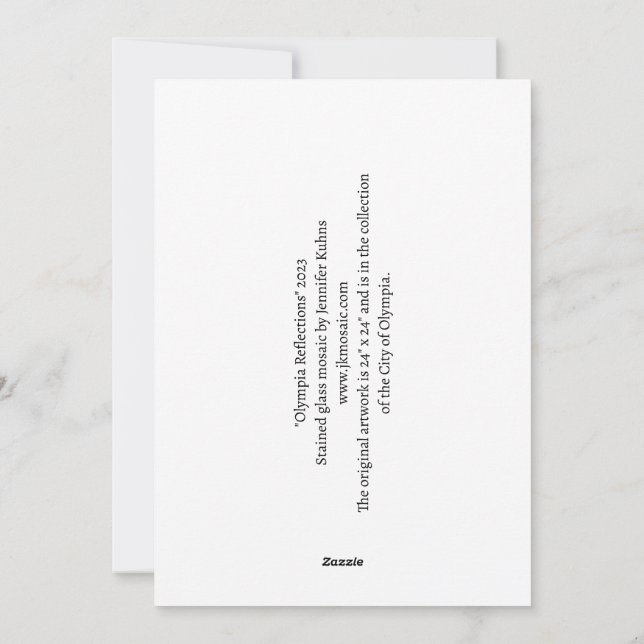 Olympia Reflections Mosaic Feiertagskarte (Rückseite)