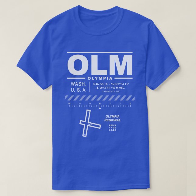 Olympia Regional Airport OLM T - Shirt (Design vorne)