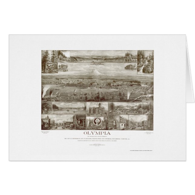 Olympia, WA panoramische Karte - 1903 (Vorderseite (Horizontal))
