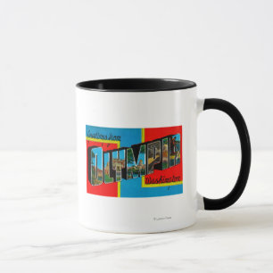 Olympia, Washington - große Buchstabe-Szenen 2 Tasse