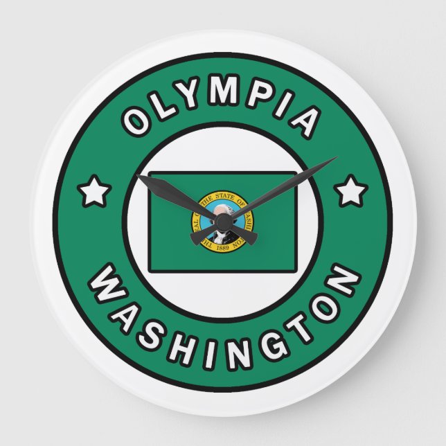Olympia Washington Große Wanduhr (Vorderseite)