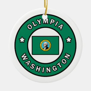 Olympia Washington Keramik Ornament
