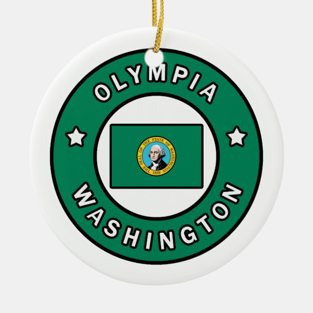 Olympia Washington Keramik Ornament (Vorne)